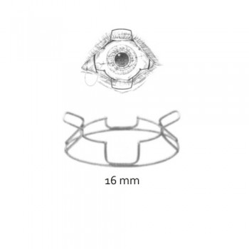 McNeill-Goldman Scleral Fixation Ring & Blepharostat Small, I.D Stainless Steel, Blade Size 16 mm